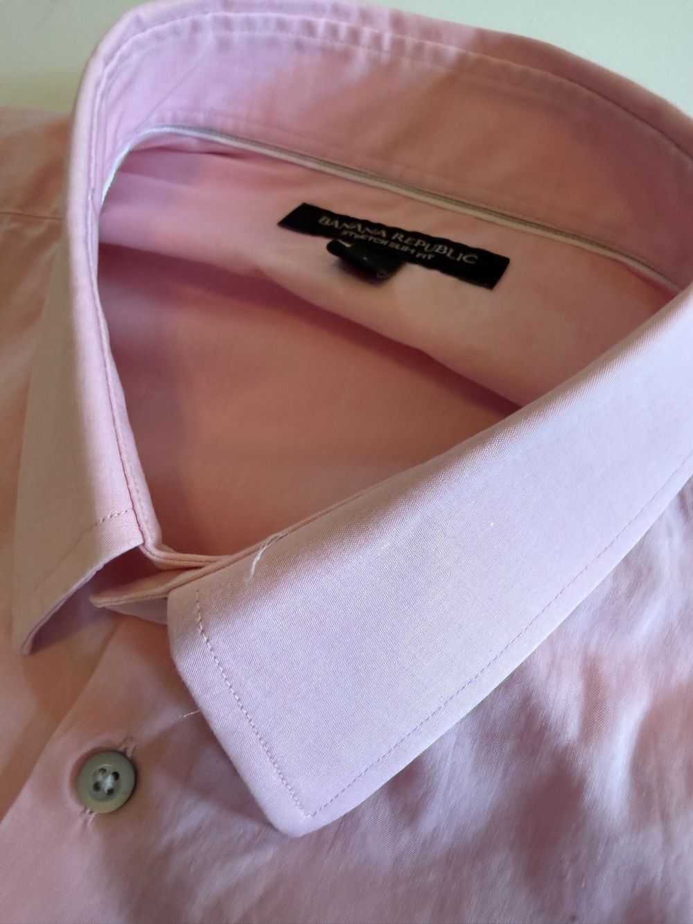 Banana Republic Pink Dress Shirt | Stretch Slim Fit | Men’s Long Sleeve